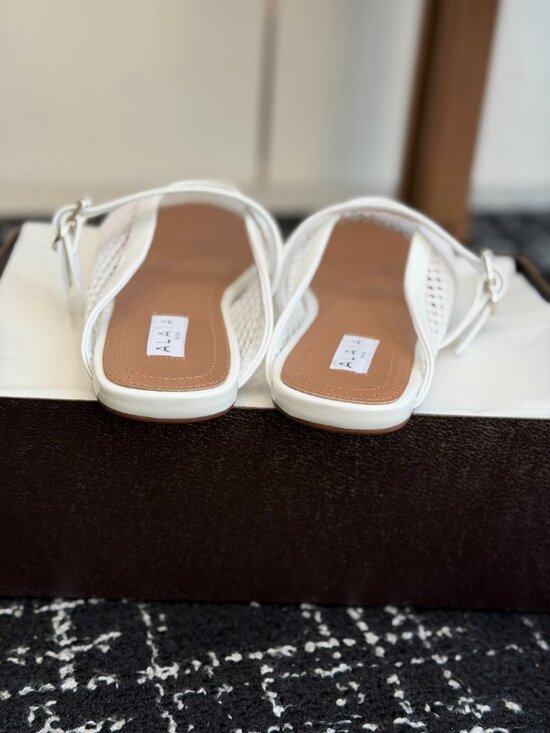 Alaïa White Mesh Mary Jane Muller Slippers - Picture 8 of 9